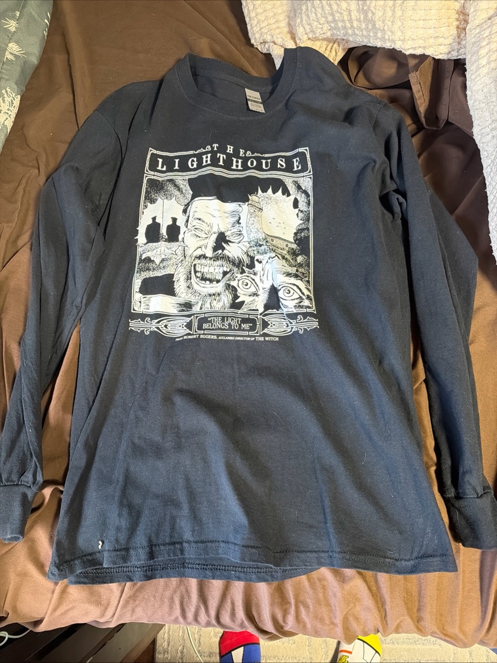 The Lighthouse Film Gildan Black Ultra Cotton T‑Shirt with White Print Large